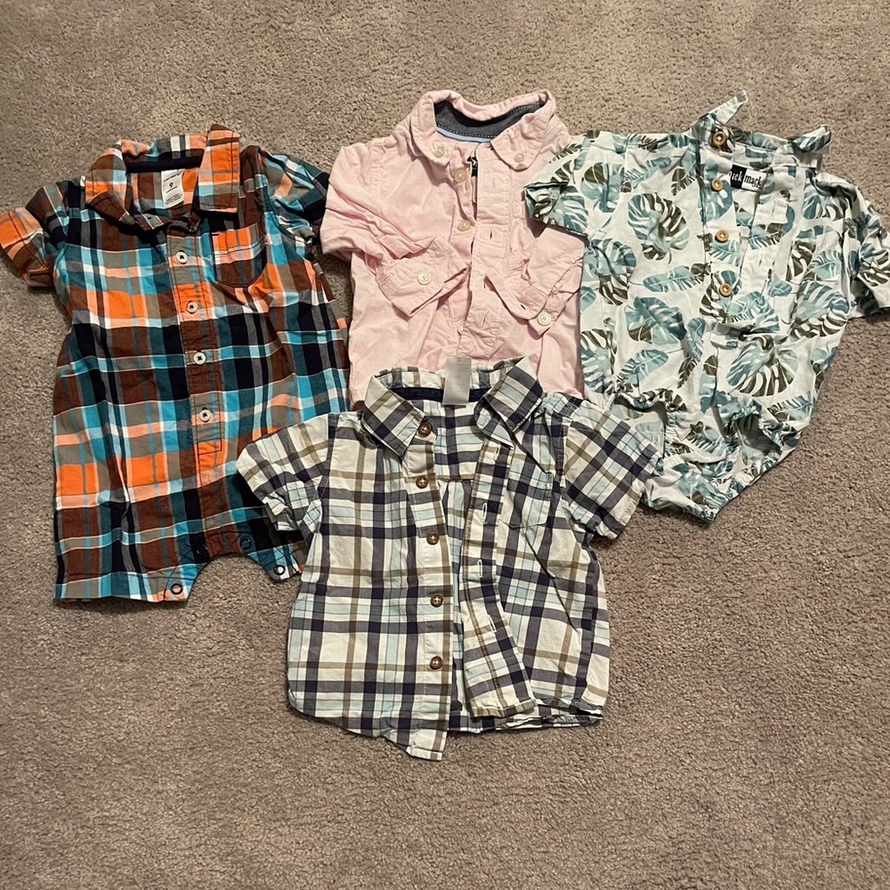 Button down baby boys shirts